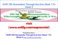 HUM 150 Humanities Through the Arts Week 1 To Week 5 PowerPoint PPT Presentation