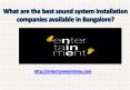 sound system rental companies in Bangalore PowerPoint PPT Presentation