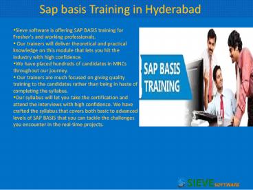 sap basis training