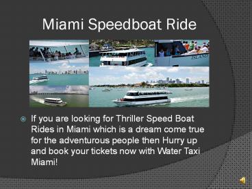 Miami Boat Rides