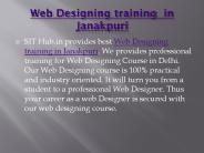 Web Designing training in Janakpuri,sagarpur,tilknagar,nawada