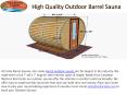 High Quality Outdoor Barrel Sauna PowerPoint PPT Presentation