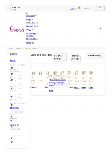 Diamond jewelry online - Buy jewellery online