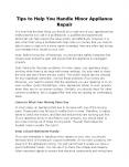 Tips to Help You Handle Minor Appliance Repair PowerPoint PPT Presentation