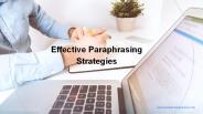 Effective Paraphrasing Strategies