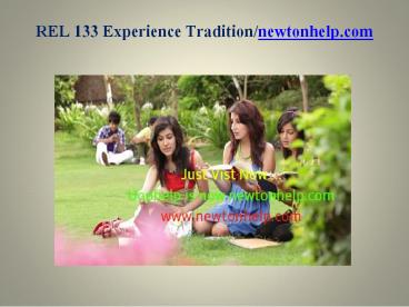 QNT 562 Experience Tradition/newtonhelp.com