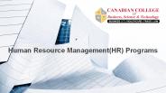 Human Resource Management Programs - CCBST