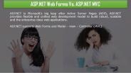 ASP.NET Web Forms Vs. ASP.NET MVC