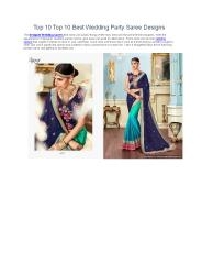 Top 10 Top 10 Best Wedding Party Saree Designs