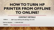 How to Turn HP Printer from Offline to Online?