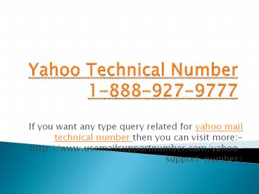 yahoo technical phone number 188-927-9777