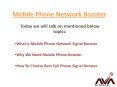 Mobile Phone Network Signal Booster PowerPoint PPT Presentation