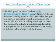 Web Development training