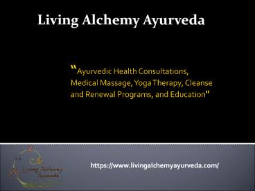 Guide of Ayurvedic Yoga Therapy by Living Alchemy Ayurveda
