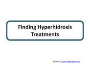 Finding Hyperhidrosis Treatments