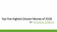 Top Grosses of 2018 by Nicholas Zubrick PowerPoint PPT Presentation