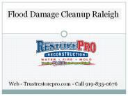 Flood Damage Cleanup Raleigh North Carolina