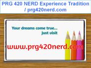 PRG 420 NERD Experience Tradition / prg420nerd.com
