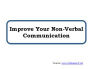 Improve Your Non-Verbal Communication