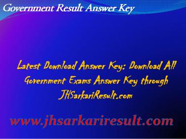Government Result Answer Key (4)