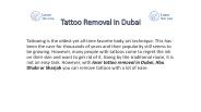 Tattoo removal in Dubai