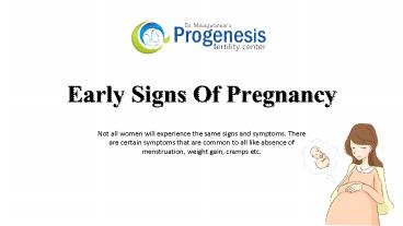 Early Signs of Pregnancy