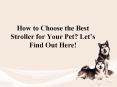 Tips to Find Best Stroller for Your Pet PowerPoint PPT Presentation