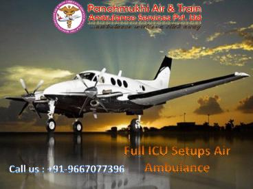 Emergency Air Ambulance Service in Lucknow with ICU Facility
