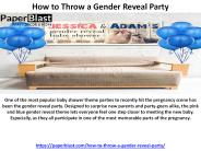 How to Throw a Gender Reveal Party