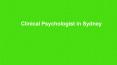 Clinical Psychologist in Sydney (1) PowerPoint PPT Presentation