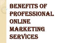 Benefits of Professional Online Marketing Services