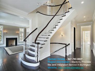 curved staircase construction Burlington