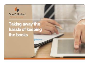 OneDee:Online Bookkeeping & Payroll Services brochure