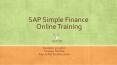 SAP S4 HANA Finance PPT, SAP Simple Finance Online Training UK