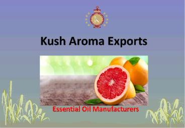 cold pressed carrier oils exporter