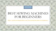 Sewing Machine For Beginners