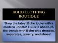 Boho Clothing Boutique PowerPoint PPT Presentation