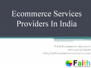 Ecommerce Services Providers In India