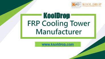 Best FRP Cooling Tower Manufacturer in Delhi NCR