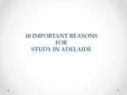 10 IMPORTANT REASONS FOR STUDY IN ADELAIDE