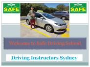 Best Driving Instructors Sydney