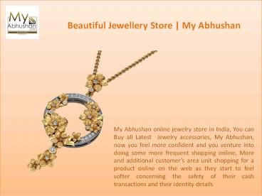 Exclusive Designer Jewellery - Online Jewellery store | My Abhushan