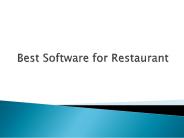 Best Software for Restaurant