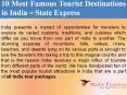 10 Most Famous Tourist Destinations in India PowerPoint PPT Presentation