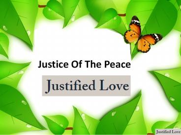 Justice Of The Peace