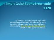 Intuit @ 1800-865-4183 Error code 1328
