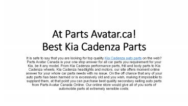 Parts-Avatar.ca-Buy-All-Kia-Cadenza-parts-shop-Cadenza-performance-parts-body-parts-and-more