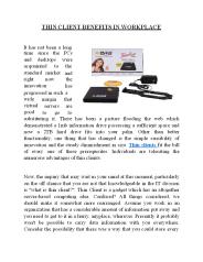 Thin Client Benefits In Workplace – Eiratek