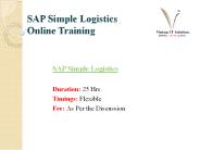 SAP S4 HANA Simple Logistics PPT