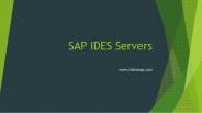 SAP IDES Servers